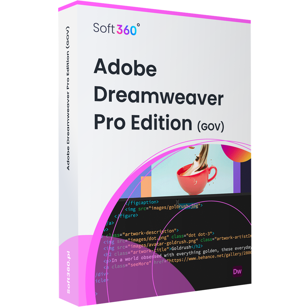 Adobe Dreamweaver CC for Teams - Pro Edition  Win/Mac – Government License