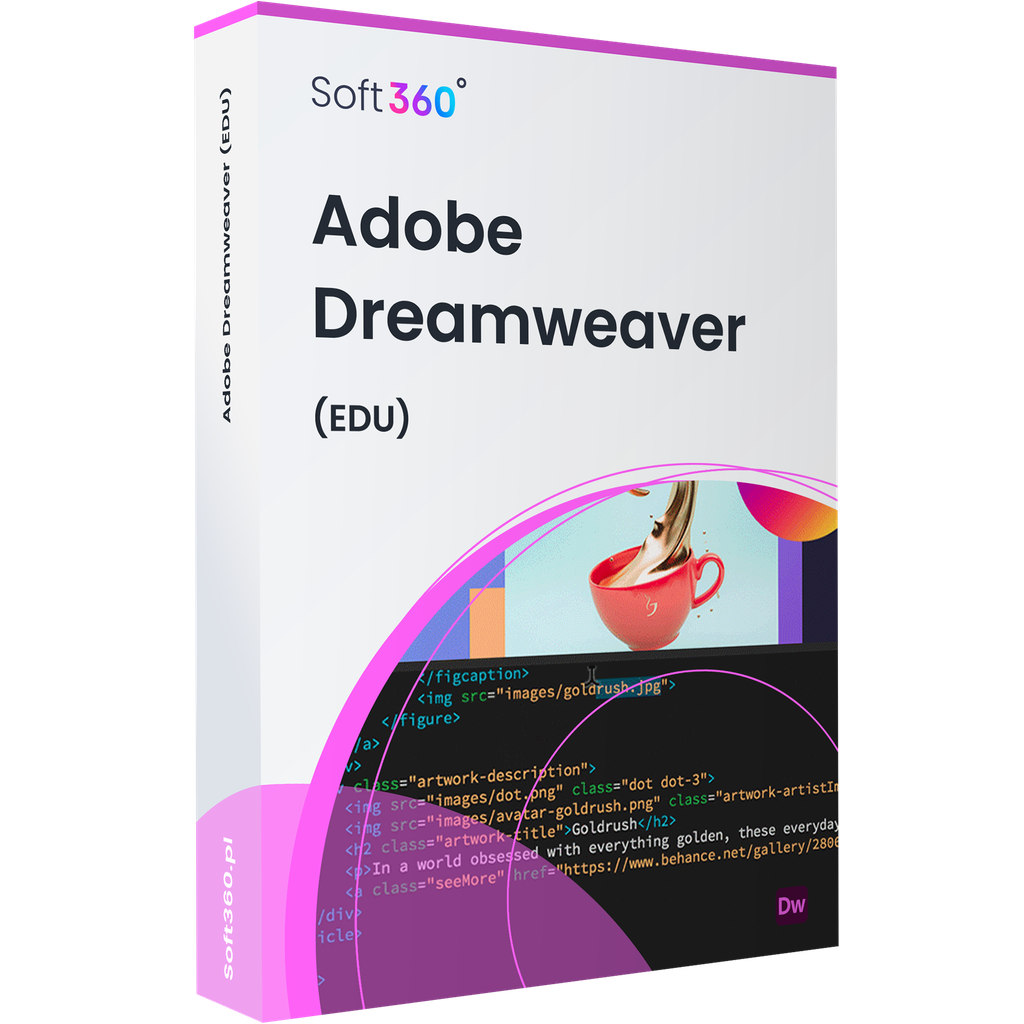 Adobe Dreamweaver CC Teams  Win/Mac – Named User License for EDU Institutions
