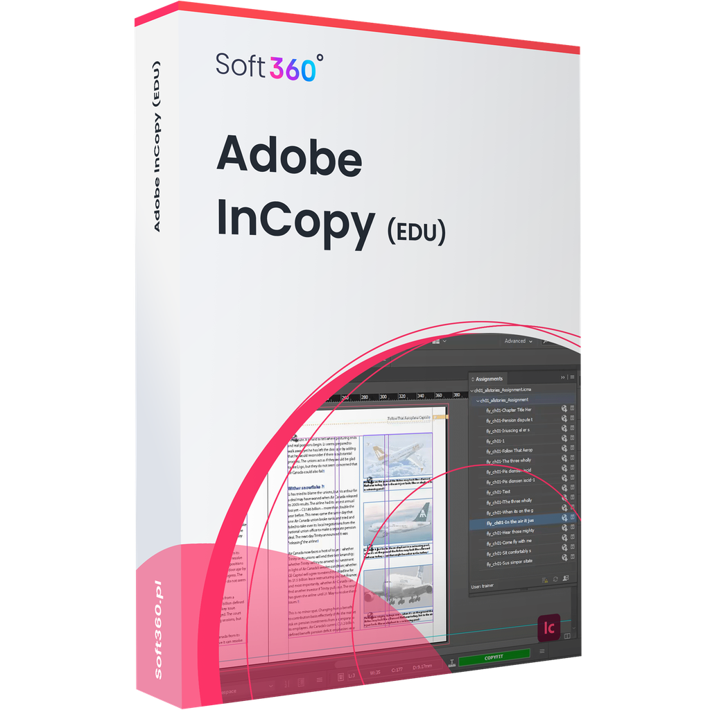 Adobe InCopy CC for Teams Win/Mac – Named License for EDU Institutions